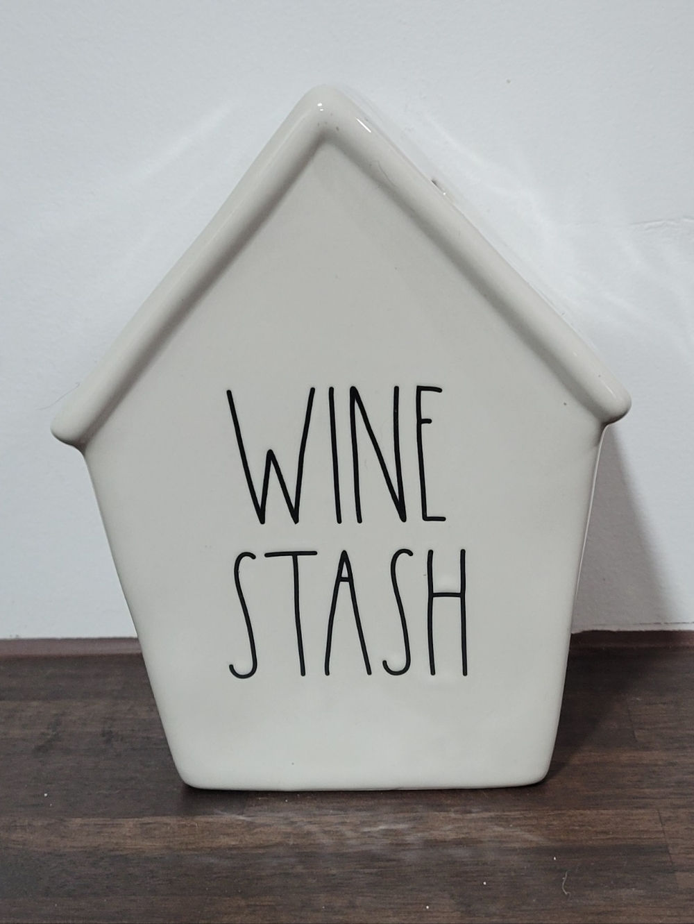 Rae Dunn Ceramic 'Wine Stash' House Piggy Bank